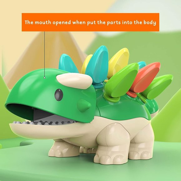 Motor Skills Learning Dinosaur for Toddlers Montessori Sensory Toy 12 mo to 5 y - Picture 3 of 5